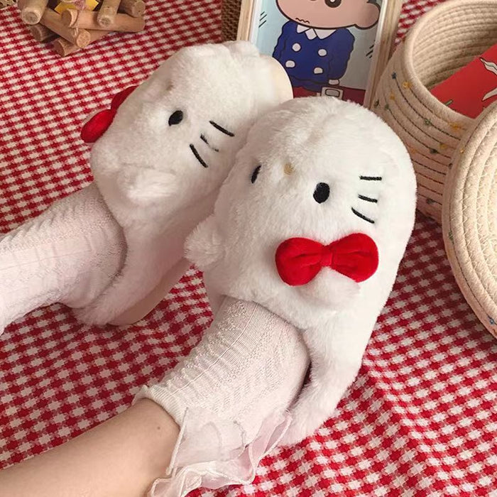 Wholesale Cute Cat Bags with Cotton Shoes Thickened Women's Autumn and Winter Anti Slip Home Shoes Warm Furry Cotton Shoes JDC-SP-JiaH006