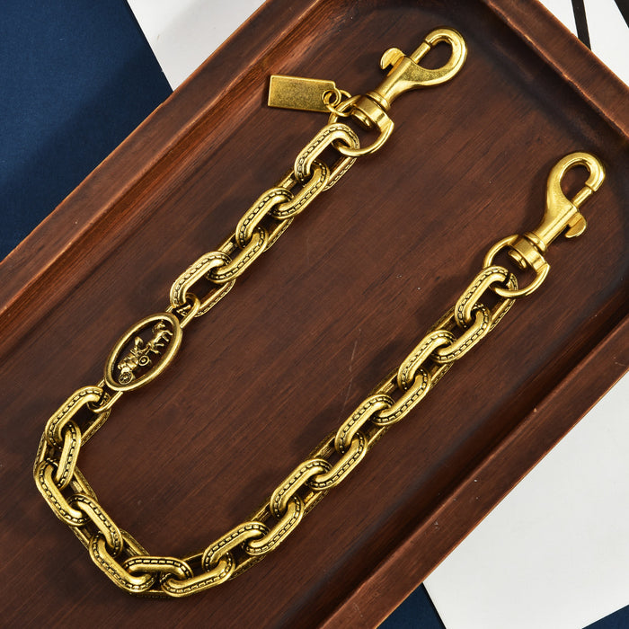 Wholesale Chic Cross Crown Roman Numeral Gold Tone Metal Bag Chain Shoulder Strap Fashion Accessory