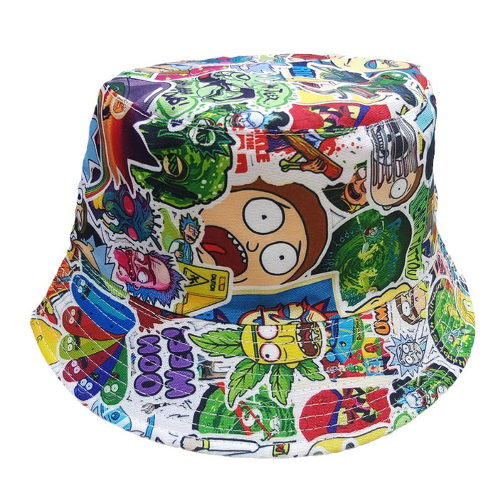 Wholesale Cartoon Print Cotton Bucket Hat JDC-FH-BoD017