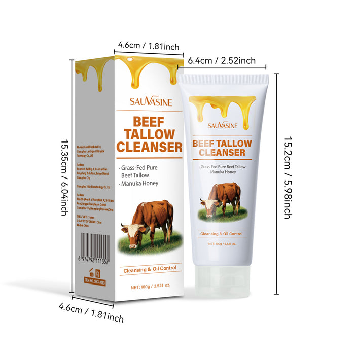 Wholesale Cow fat facial cleanser 100g mild cleansing and brightening skin tone facial cleanser