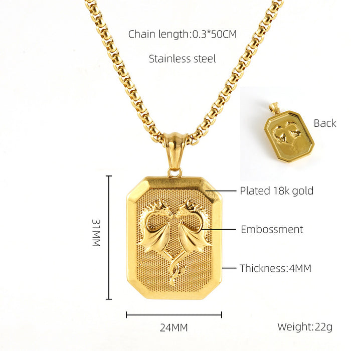 Wholesale Vintage Cross Virgin Mary Stainless Steel Necklace