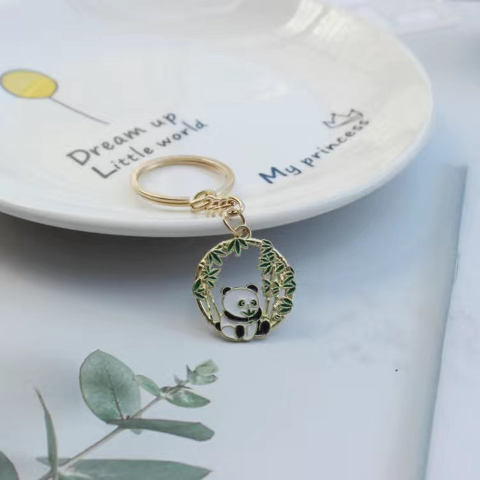 Wholesale Panda keychain  bag pendant  cartoon small gift key chain ornaments