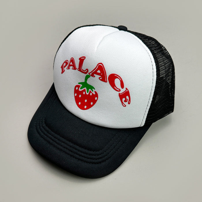 Wholesale Color matching Strawberry Letter cruise ship anime printing baseball cap