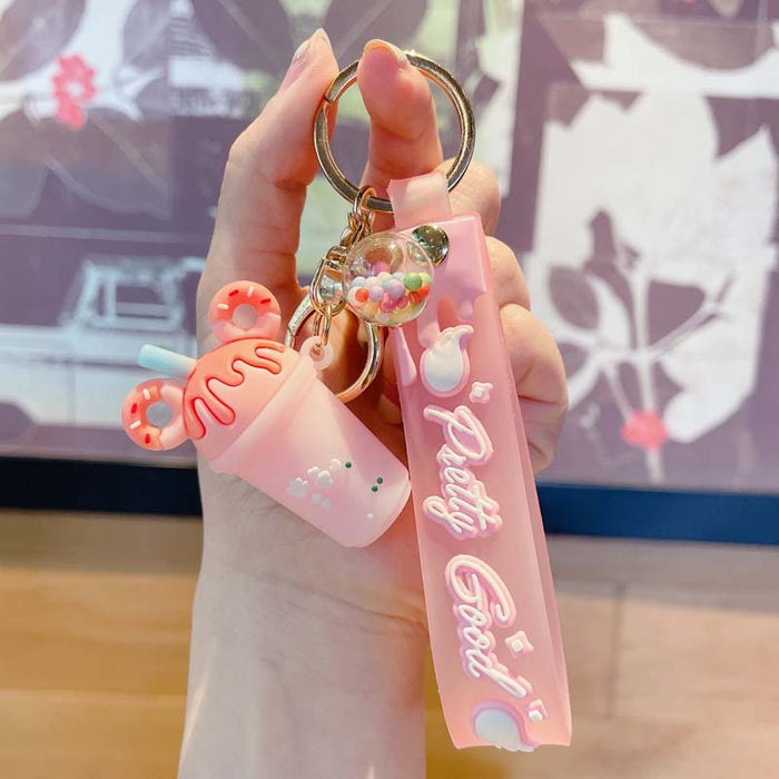 Wholesale Creative ice cream PVC keychains