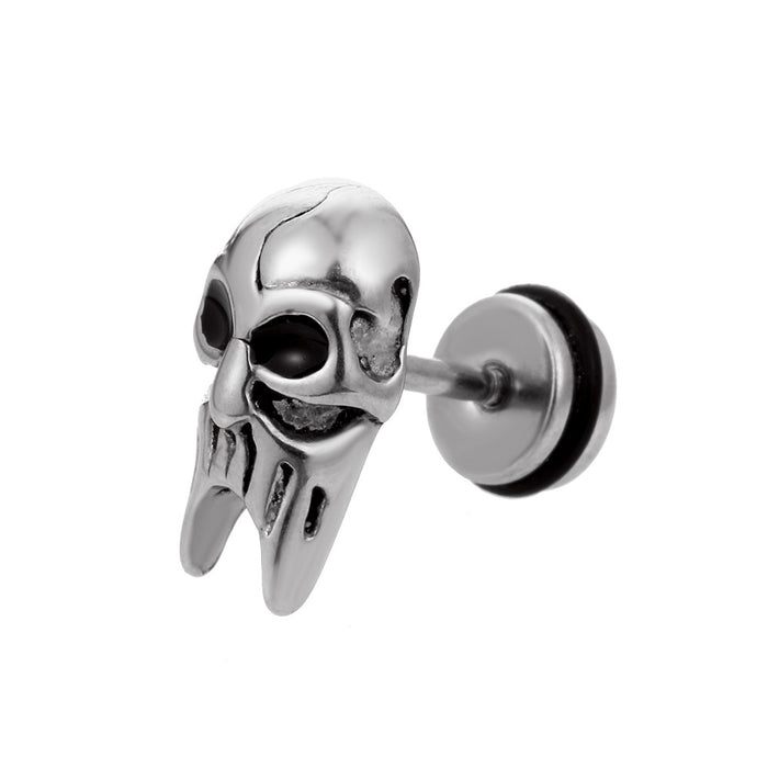 Wholesale Skull Earrings Stainless Steel Piercing Halloween Jewelry for Men and Women