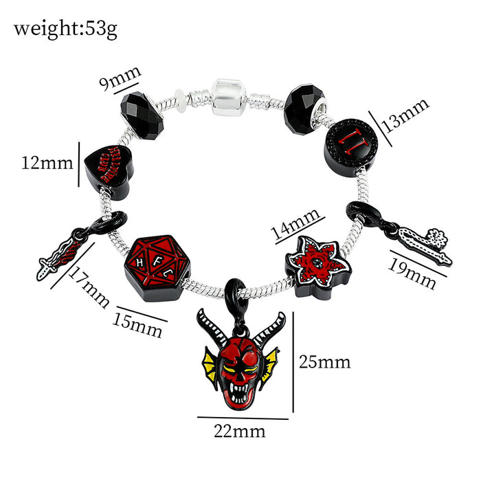 Wholesale Film and Television peripheral Animation Original God series  bad rabbit pan family bracelet diy beads loose beads jewelry