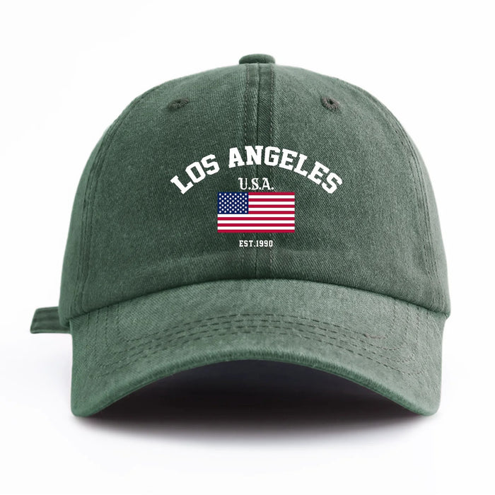 Wholesale Chic Los Angeles Baseball Cap USA Flag Print Adjustable Summer Sun Hat Gift