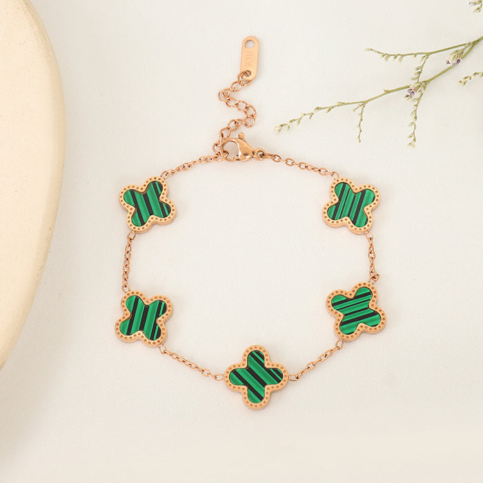 Wholesale Clover bracelet for  Five-Flower fritillary clover all-match bracelet