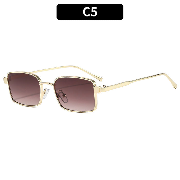Wholesale Metal Cat-Eye Retro Square Sunglasses Gold Frame Gray Lenses UV400 for Women Party Outdoor Driving