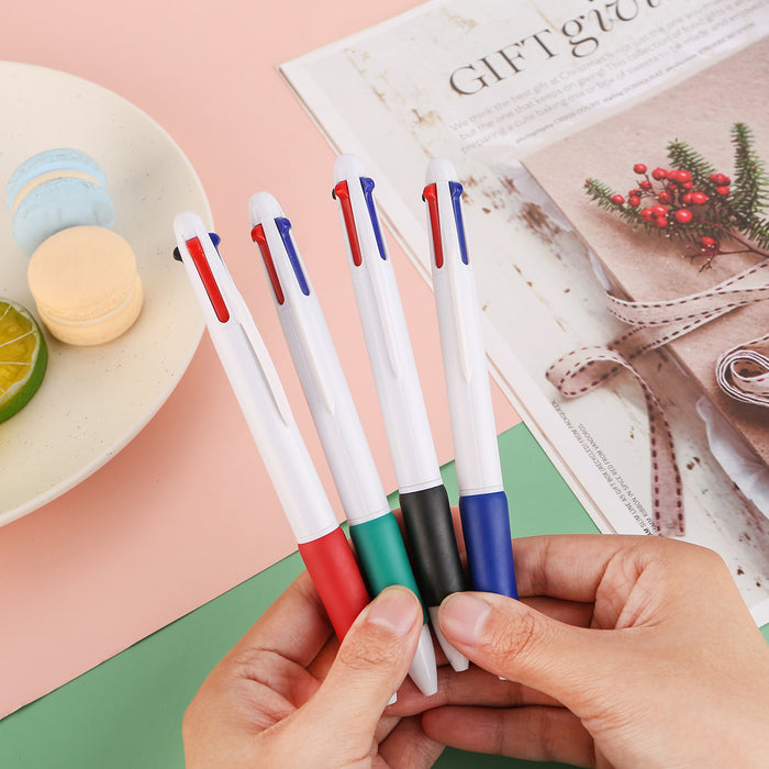 Wholesale Creative simple four-color ballpoint pen multi-color touch pen multi-functional four-color pen practical business office stationery