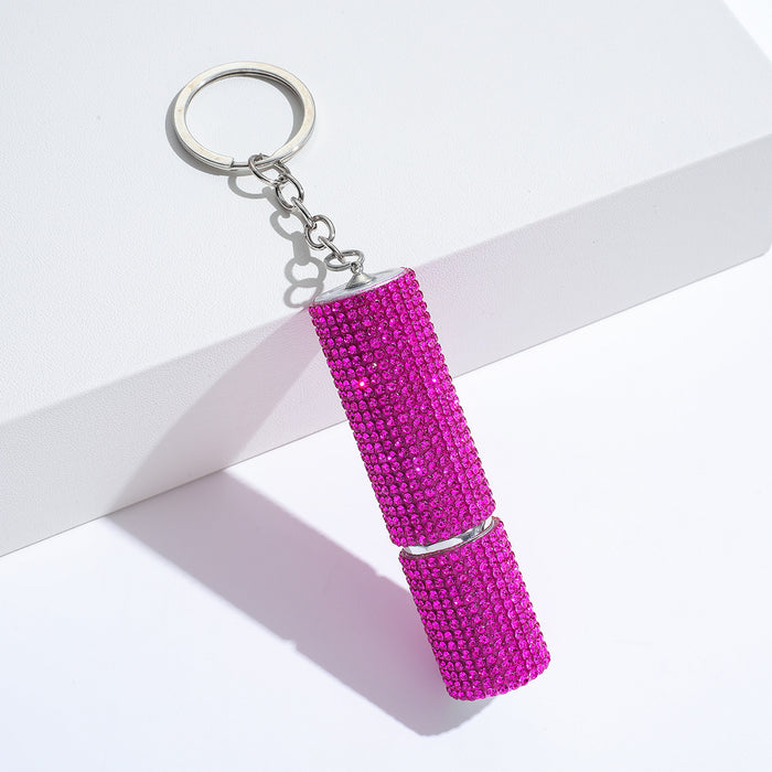 Wholesale Plastic Pressed Perfume Bottle Diamond Keychain JDC-KC-ZY042