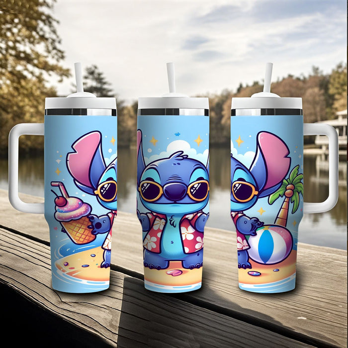 Wholesale Tumbler Cute Cartoon Pattern 40OZ Stainless Steel Car Ice Bullies Cup
