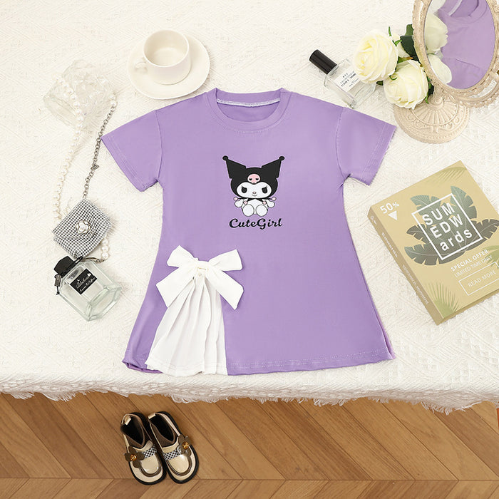 Wholesale Summer Clothes Girls Cartoon Cute Dress T-shirt Dress JDC-CTS-XiaoHZ005