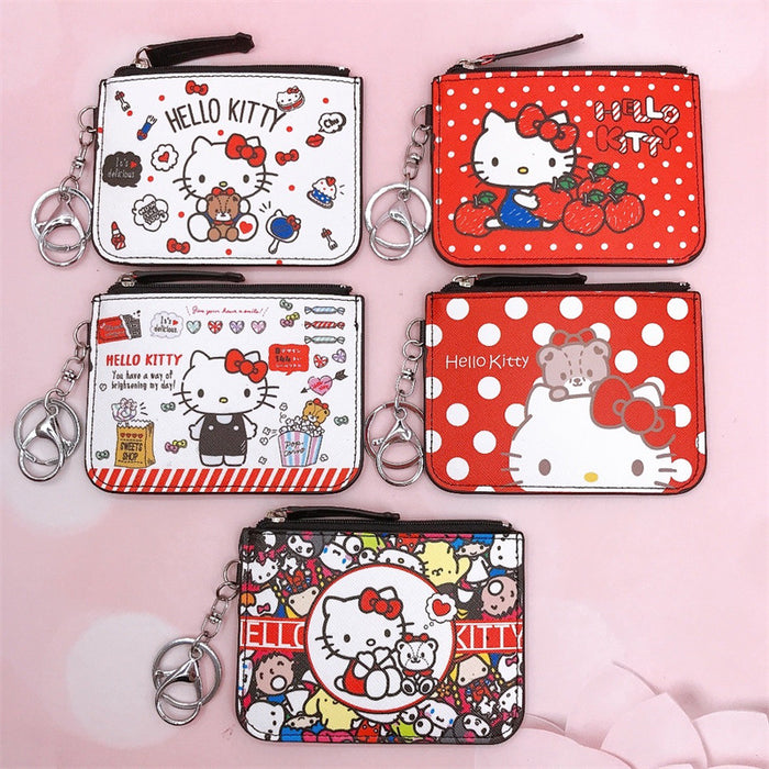 Wholesale PU Cartoon Printing with Key Ring Card Holder Coin Purse JDC-WT-YaLL018