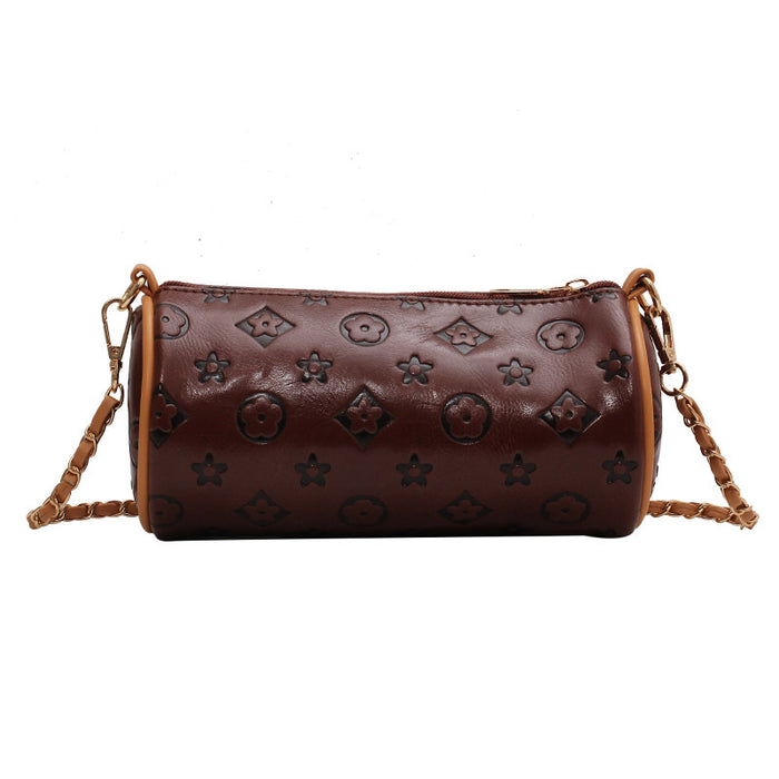 Wholesale PU Embossed Cylinder Shoulder Bag (F) JDC-SD-JunL001