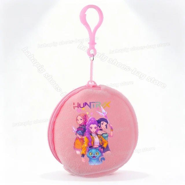 Wholesale Casual Kpop Style Cartoon Coin Purse For Girls Polyester Zipper Wallet Everyday Fashion Accessory Resale Gift