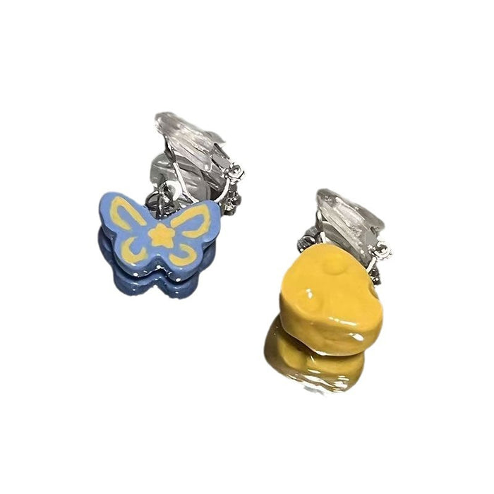 Wholesale Butterfly ear clip without ear hole, niche earring