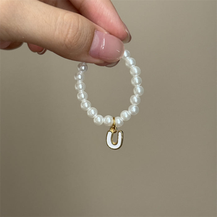 Wholesale Mini blind box pendant letter pearl necklace accessories doll clothes