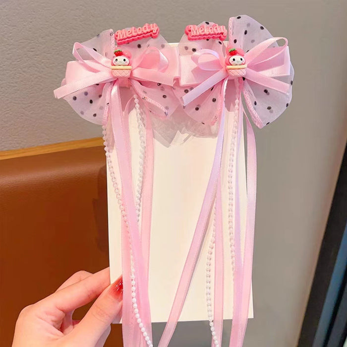 Wholesale Cartoon Hairpin Bow Ribbon Tassel Hairpin JDC-HC-DF007