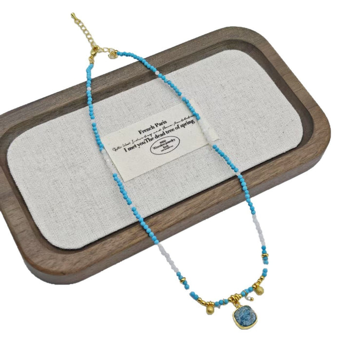 Wholesale Natural handmade bead necklace without fading collarbone chain