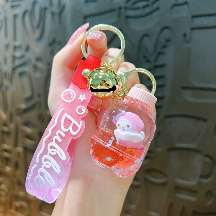 Wholesale Cartoon Acrylic Liquid Quicksand Keychain JDC-KC-YanG045