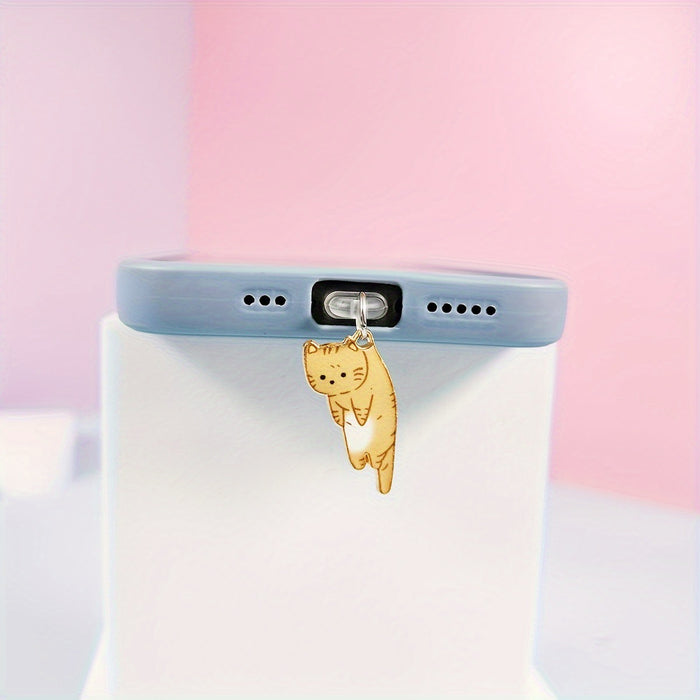 Wholesale Cute printed kitten Mobile Phone Stands charm