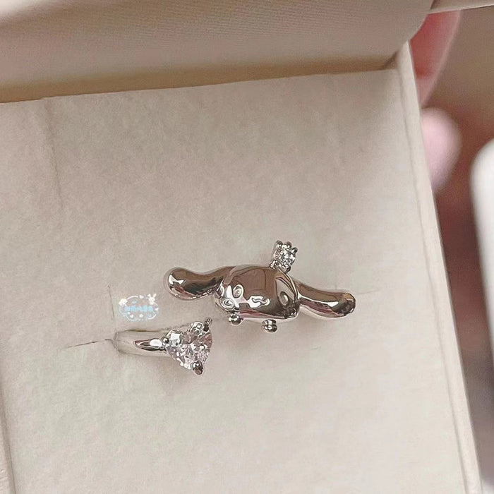 Wholesale New Cute Diamond Set Versatile Open Ring with Original Ring Design