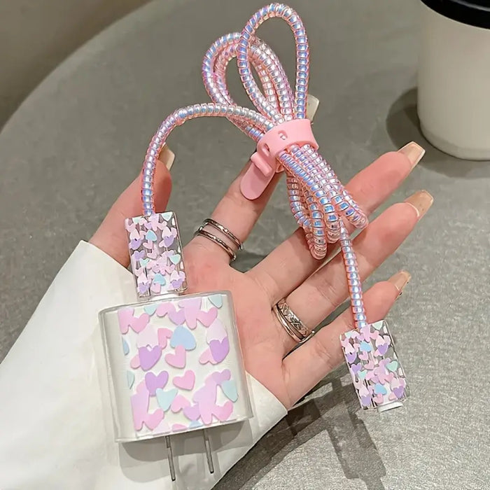 Wholesale Heart-patterned 20W charger protective case