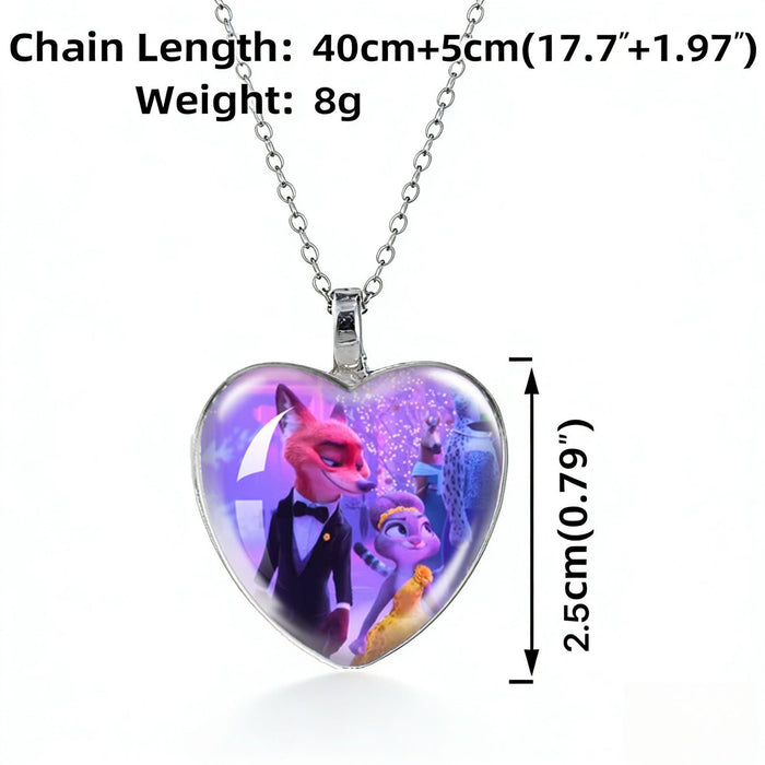 Wholesale Time Gem Heart Necklaces Pendant Sweater Chain Couple Gift