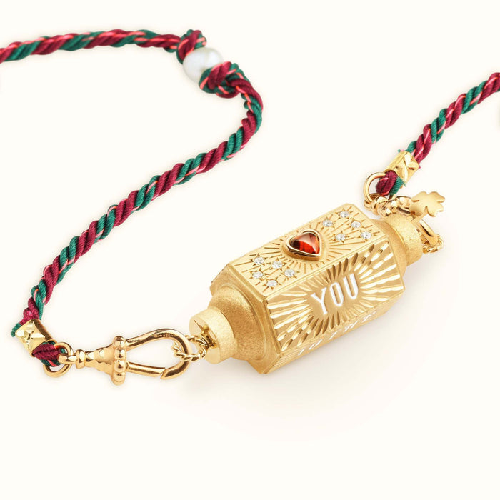 Wholesale Valentine' s Day Colorful Tarot Card Star Eye Pendant Necklace
