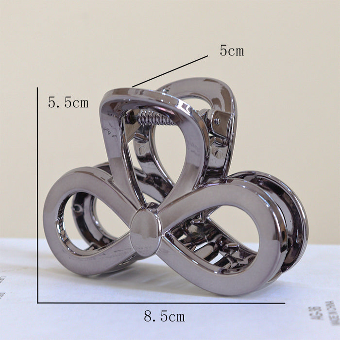 Wholesale Imitation Metal Silver Large Hair Clip with Small Hair Volume Shark Clip Ultra-Light