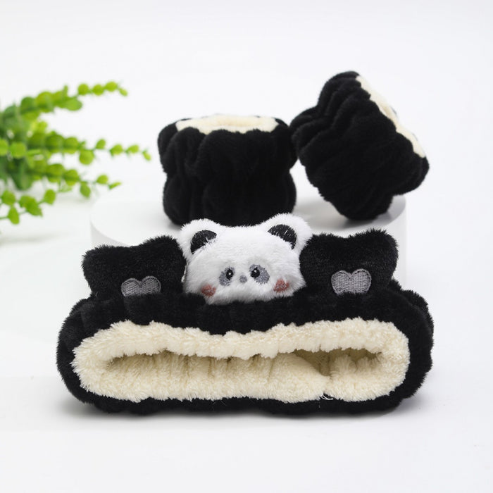 Wholesale Cute cartoon animal face wash headband