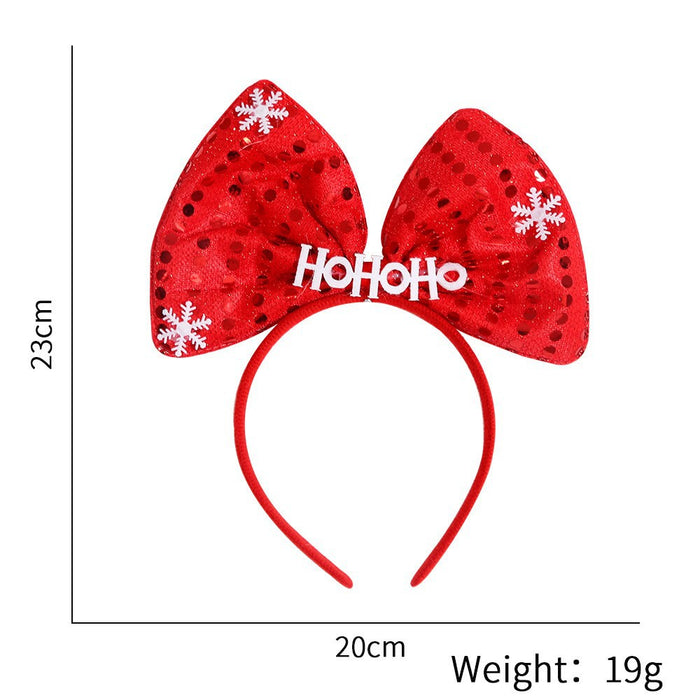 Wholesale Plastic Christmas Headbands With Antler And Star Design For Kids Party Hair Accessory