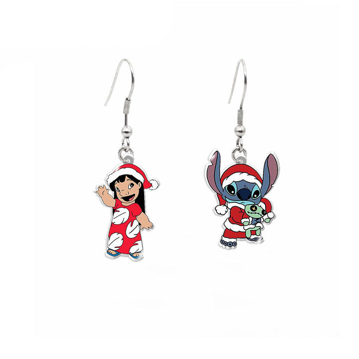 Wholesale Cute Christmas Cartoon Santa Hat Earrings JDC-ES-ShaoH007