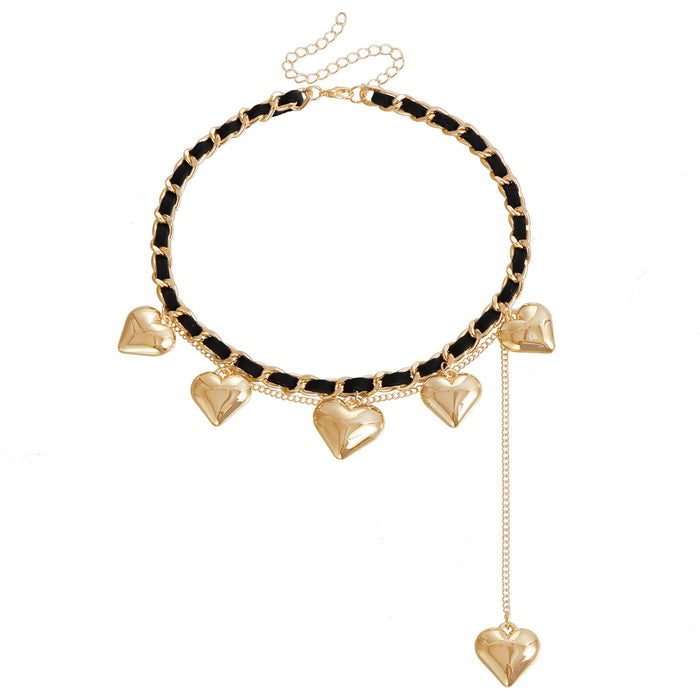Wholesale Plush Bear Pendant Heart Necklace for Women