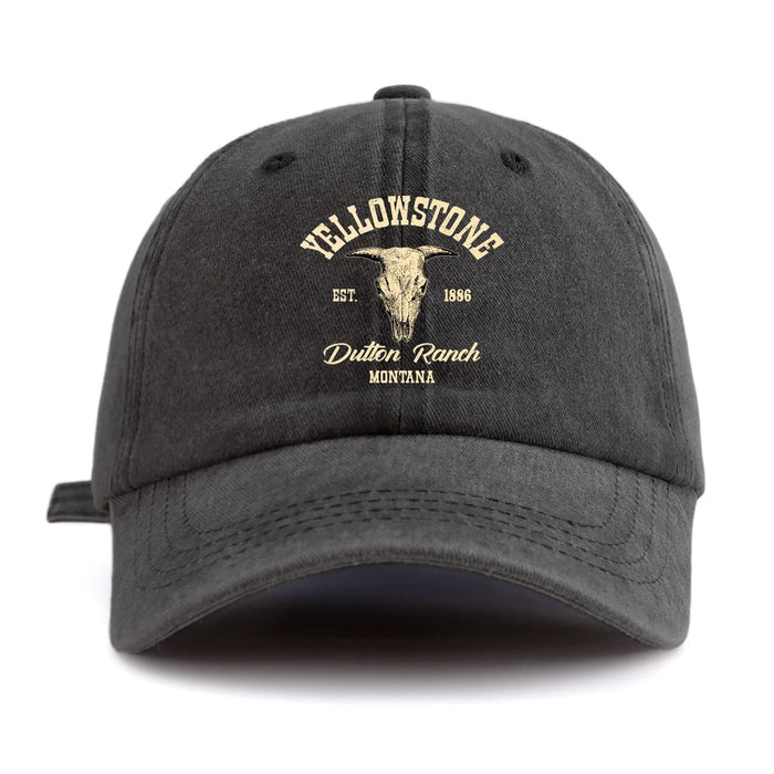 Wholesale Chic Western Ranch Print Baseball Cap Adjustable Curved Brim Sun Hat For Resale