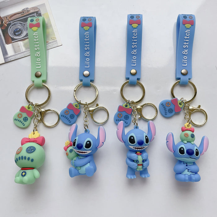 Wholesale Cute Cartoon Three-dimensional Silicone Keychain JDC-KC-JuShu034