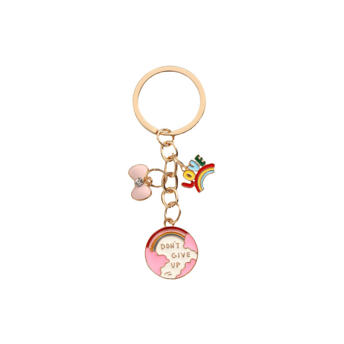 Wholesale Cartoon Love Rainbow Letter Alloy Keychain JDC-KC-RongRui025