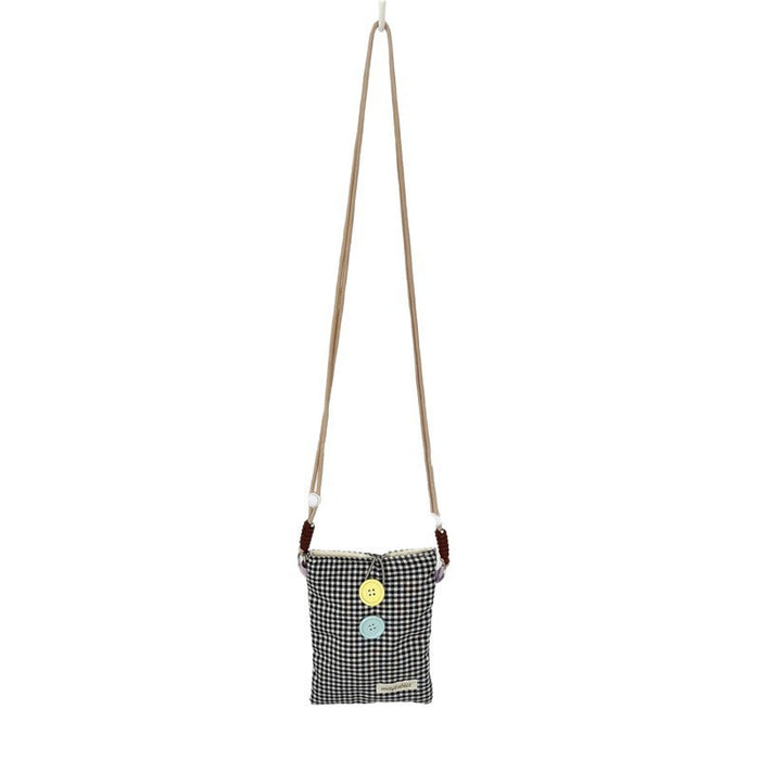 Wholesale Stylish Plaid Button Crossbody Phone Bag Women S Everyday Casual Large Capacity Fashion Accessory Gift