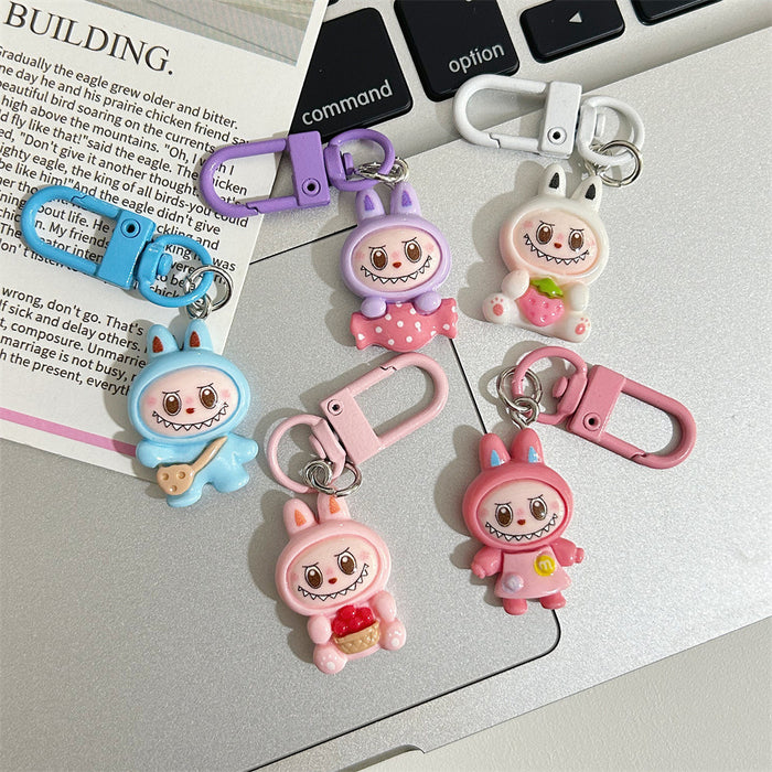 Wholesale Cute cartoon character-shaped colorful keychains
