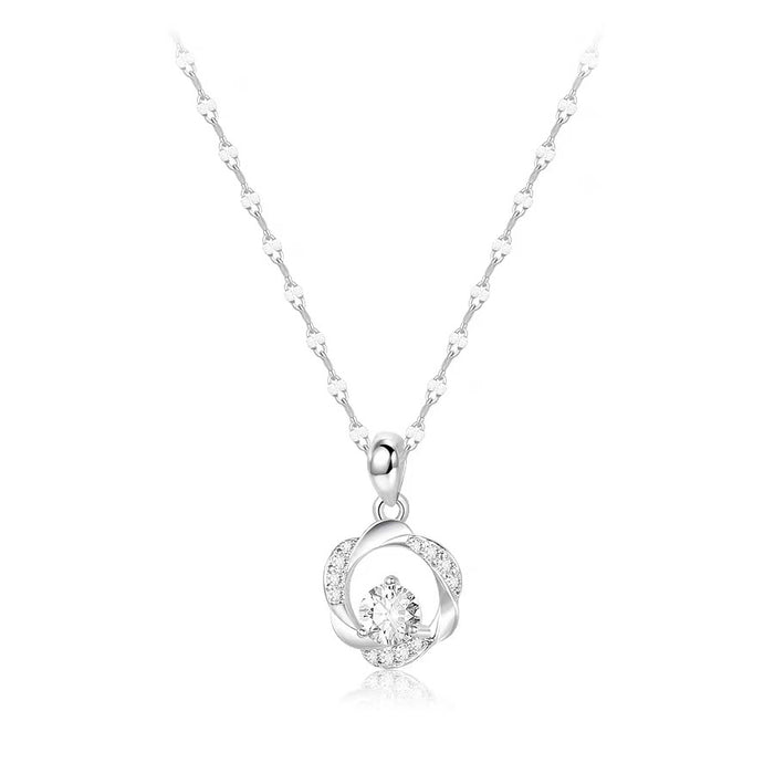 Wholesale Titanium steel necklace pendant, high-end and versatile collarbone chain, light luxury accessory