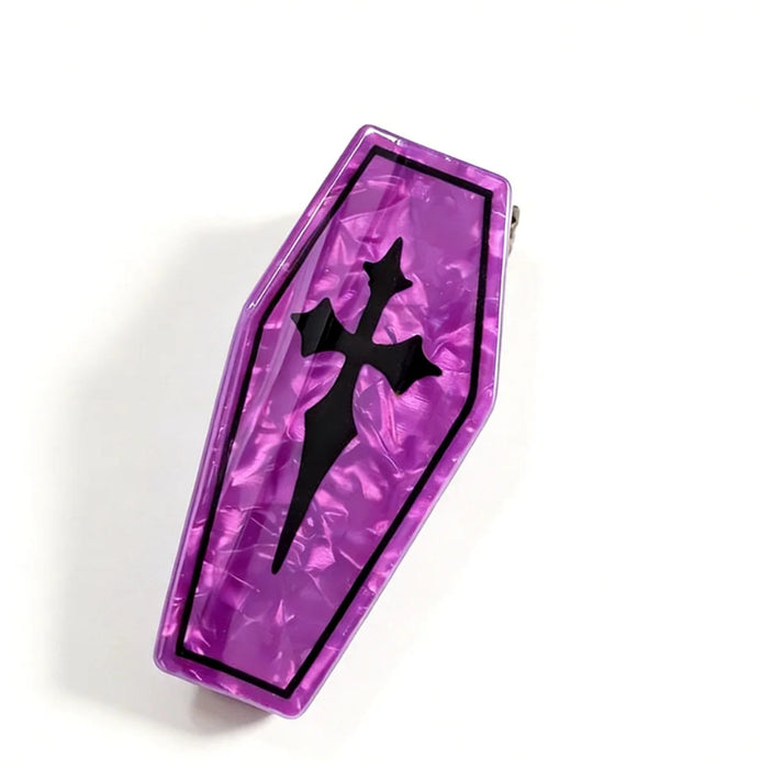 Wholesale  Gothic Punk Coffin Hair Claw Clip PVC Decorative Hair Accessory Party Gift Boutique Resale