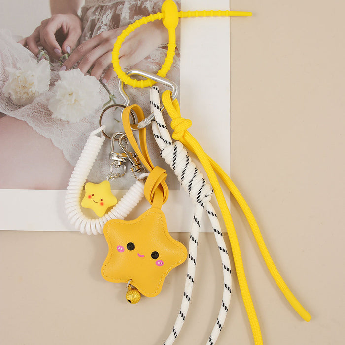 Wholesale Keychain Pendant Five-Pointed Star Braided Rope Bag Pendant