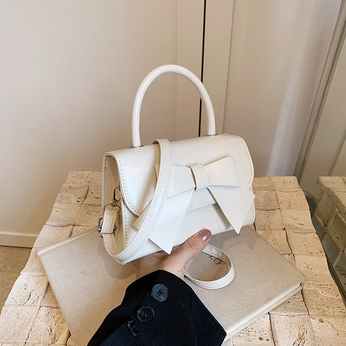 Wholesale New casual, personalized, fashionable bow shoulder bag, hand-held small square bag, minimalist crossbody bag