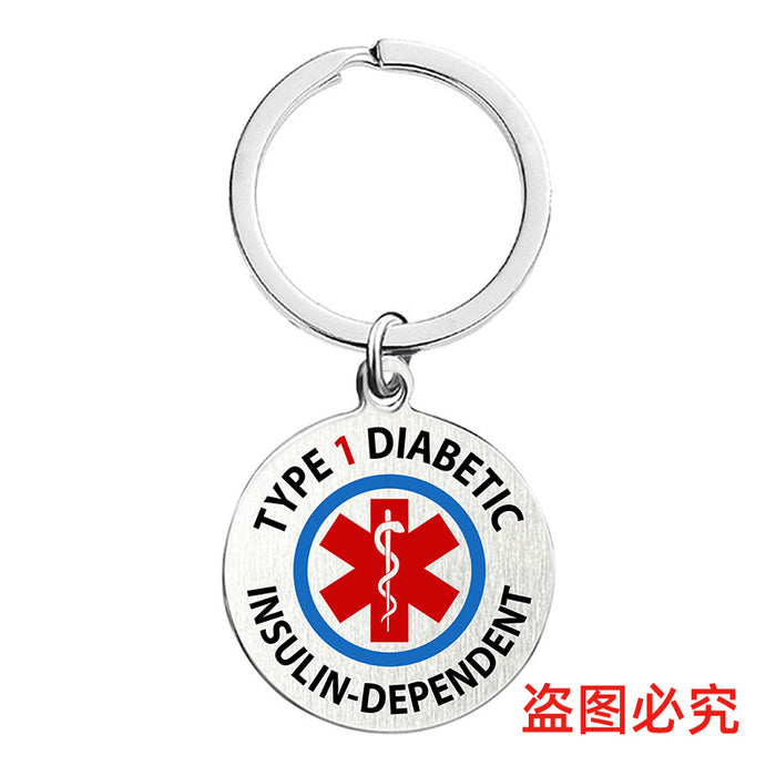 Wholesale Medical Symbol Snake Caduceus Creative Metal Keychains JDC-KC-GangGu055