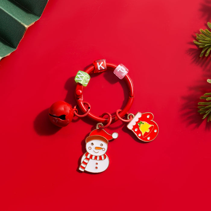 Wholesale Christmas  Metal Keychain Cute Cartoon Design