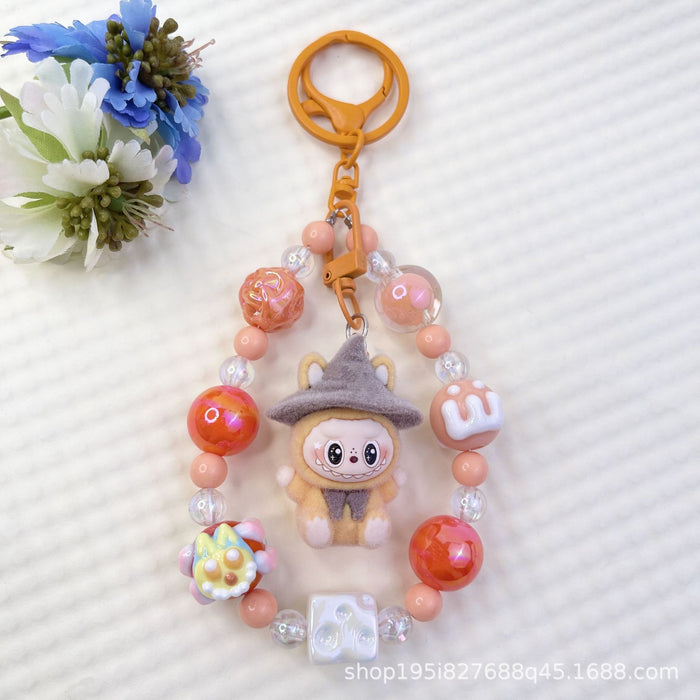 Wholesale New Flocked Wizard Plush Cute Phone Chain Keychain Bag Doll Pendant Accessories