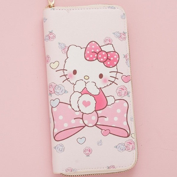 Wholesale Kitten Long Zipper Girl' s Wallet