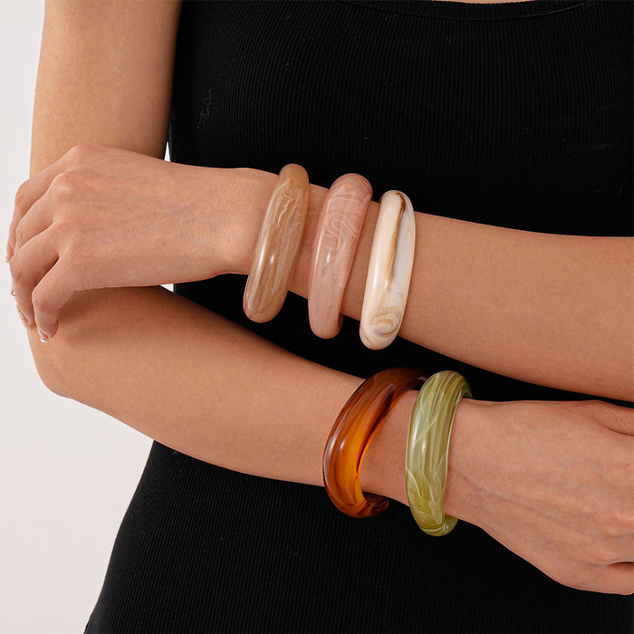 Wholesale Acrylic Geometric Open Bracelet Elegant High-end Jewelry for Women