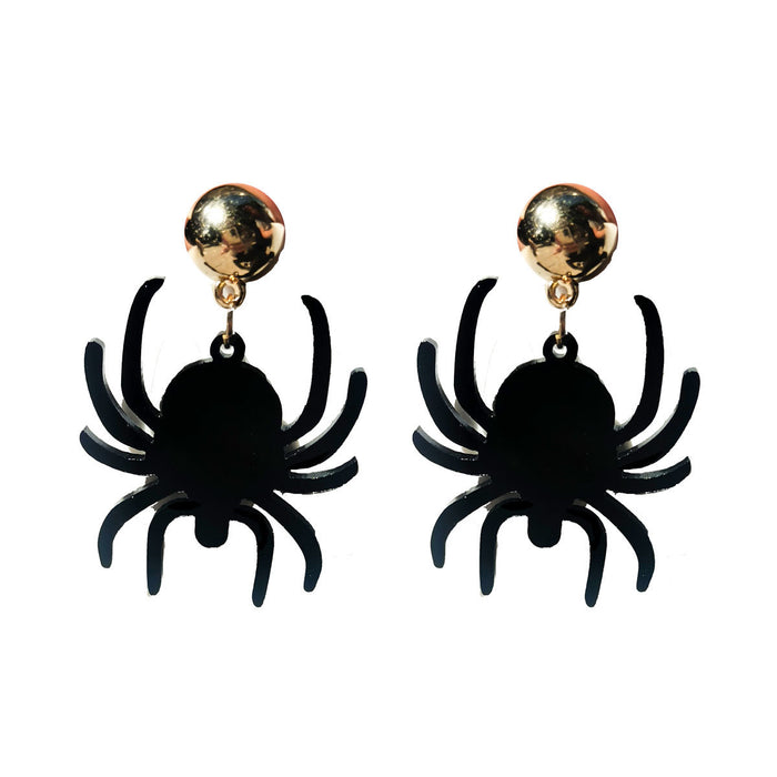 Wholesale Retro  Earrings  Pumpkin Witch Acrylic Earrings Personalized Coffin Cut Out